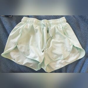 Blue Athletic Shorts with Soft Fabric and Drawstring Waist